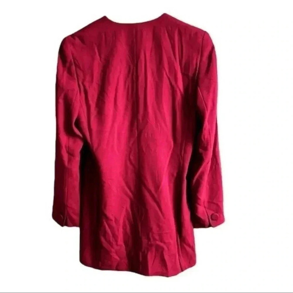 Sasson Red Burgundy  Blazers & Suit Jackets Size 4 - Picture 2 of 3